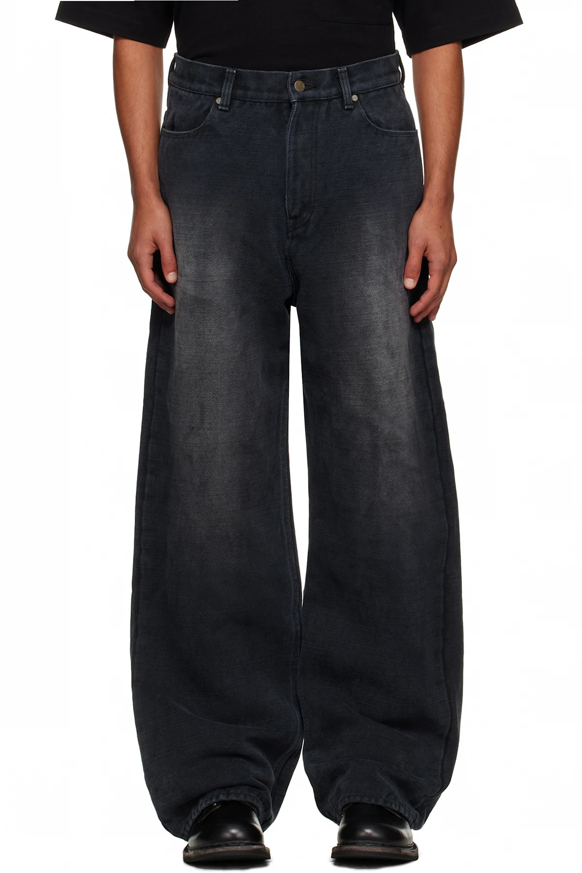 Gray Selvedge Baggie Jeans