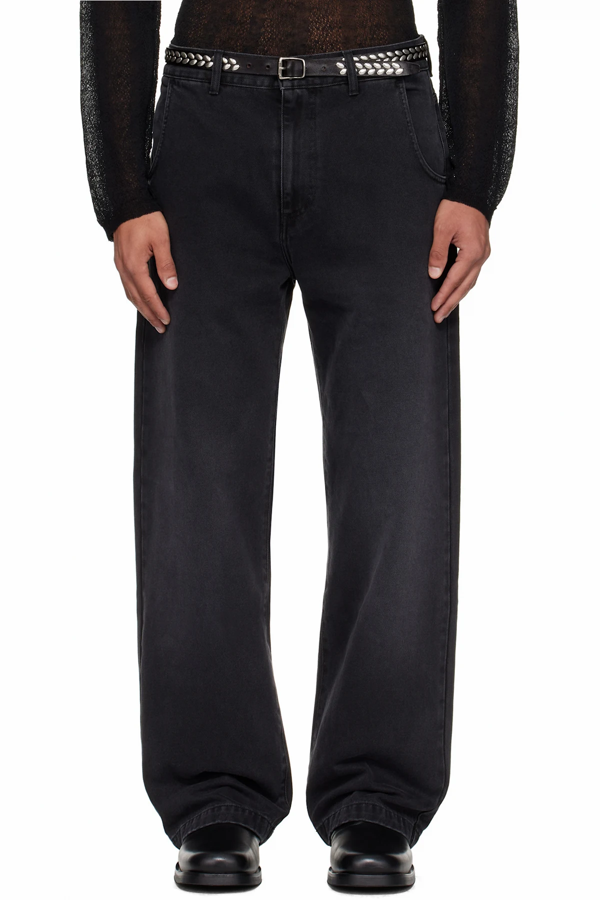 Black Straight Cut Jeans