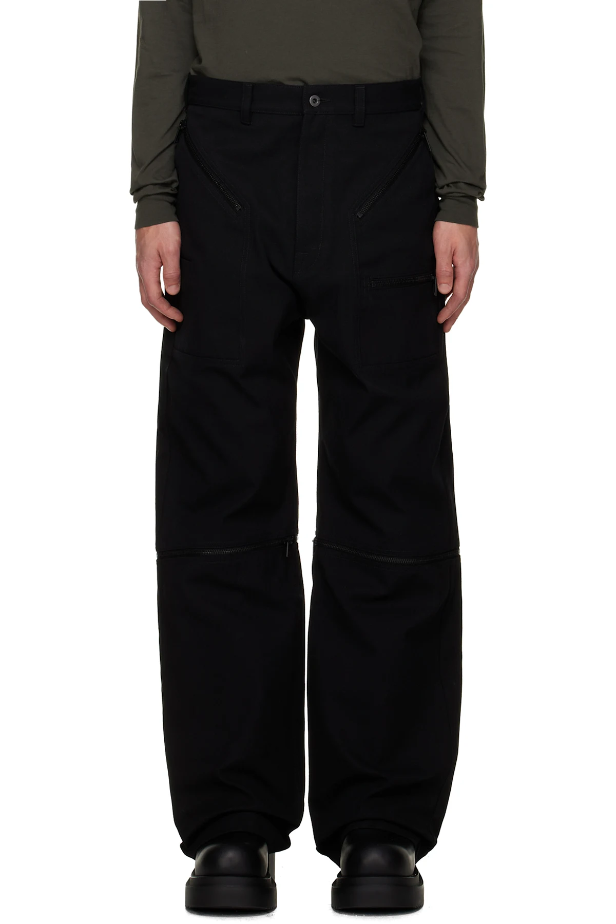Black Concordians Bonotto Strobe Convertible Jeans