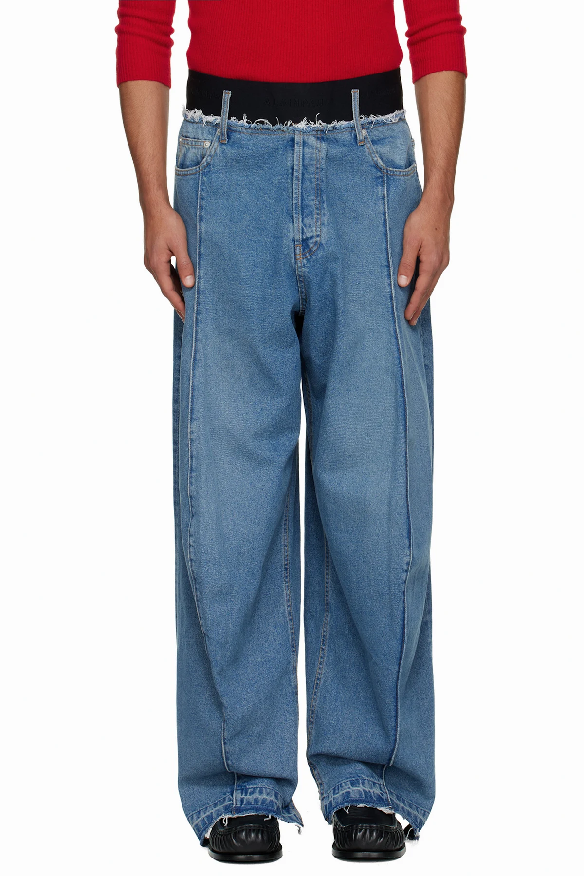 Blue Knee Shape Jeans