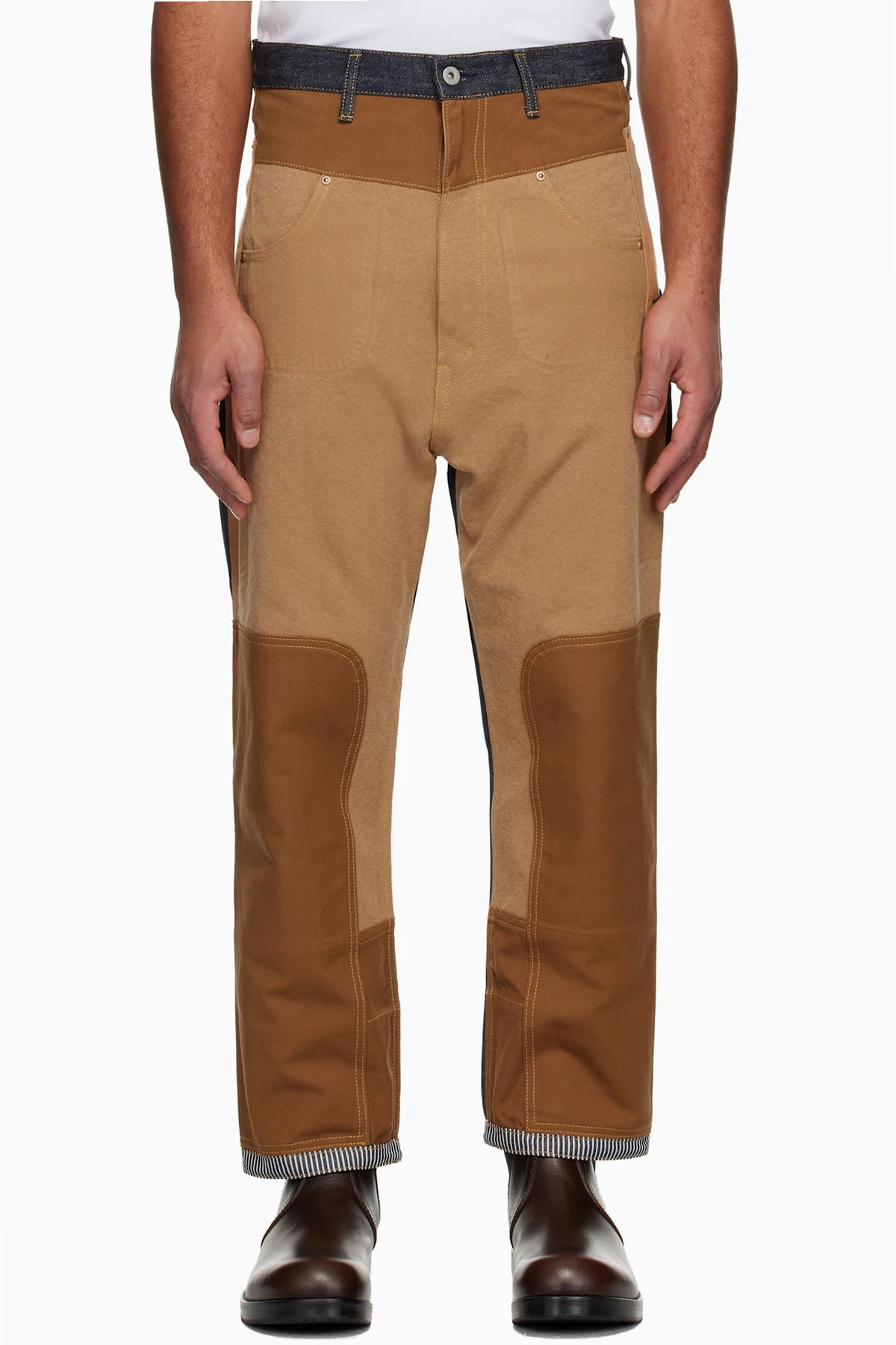 Blue & Tan Levi's Edition Paneled Jeans