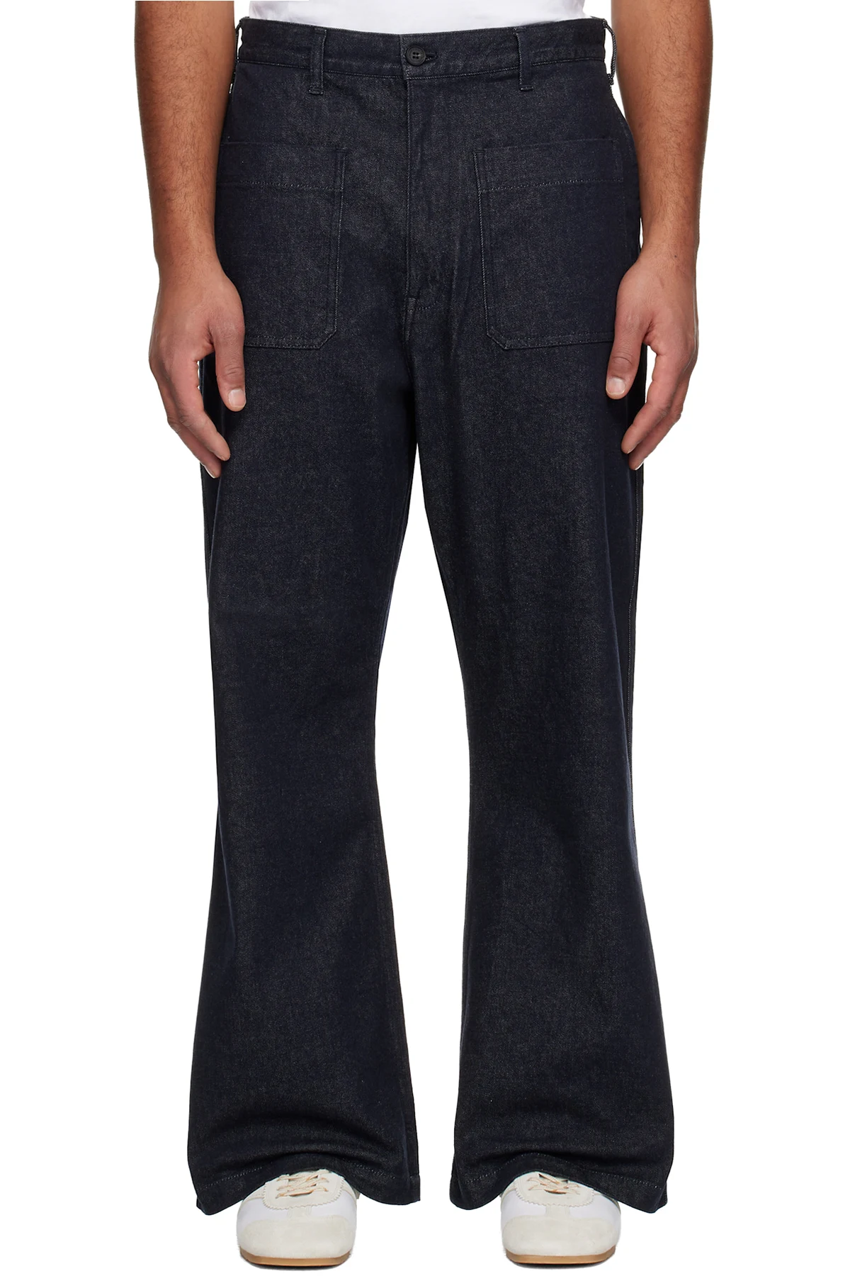 Navy Cotton Reactive Denim Jeans