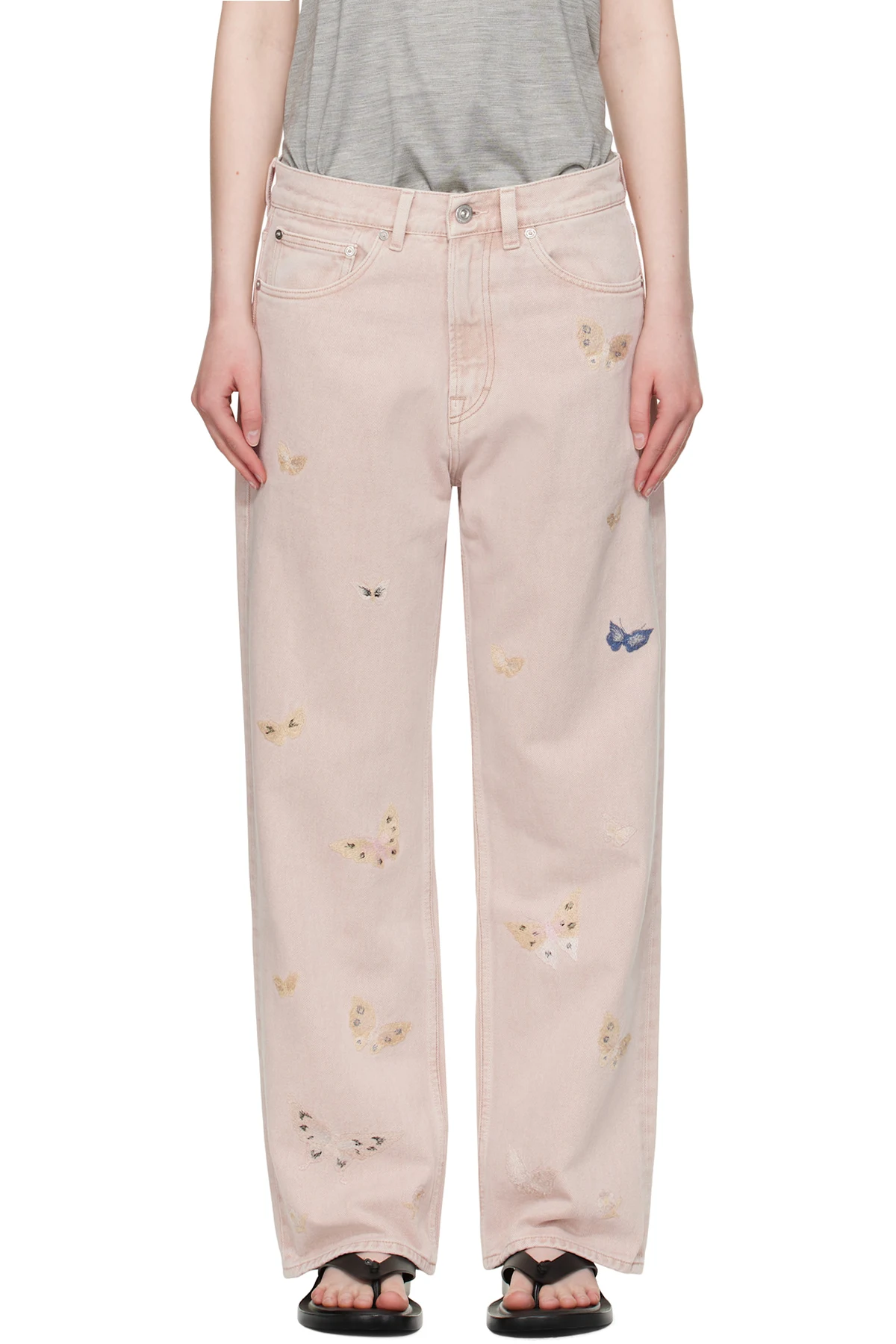 Beige Third Cut Jeans