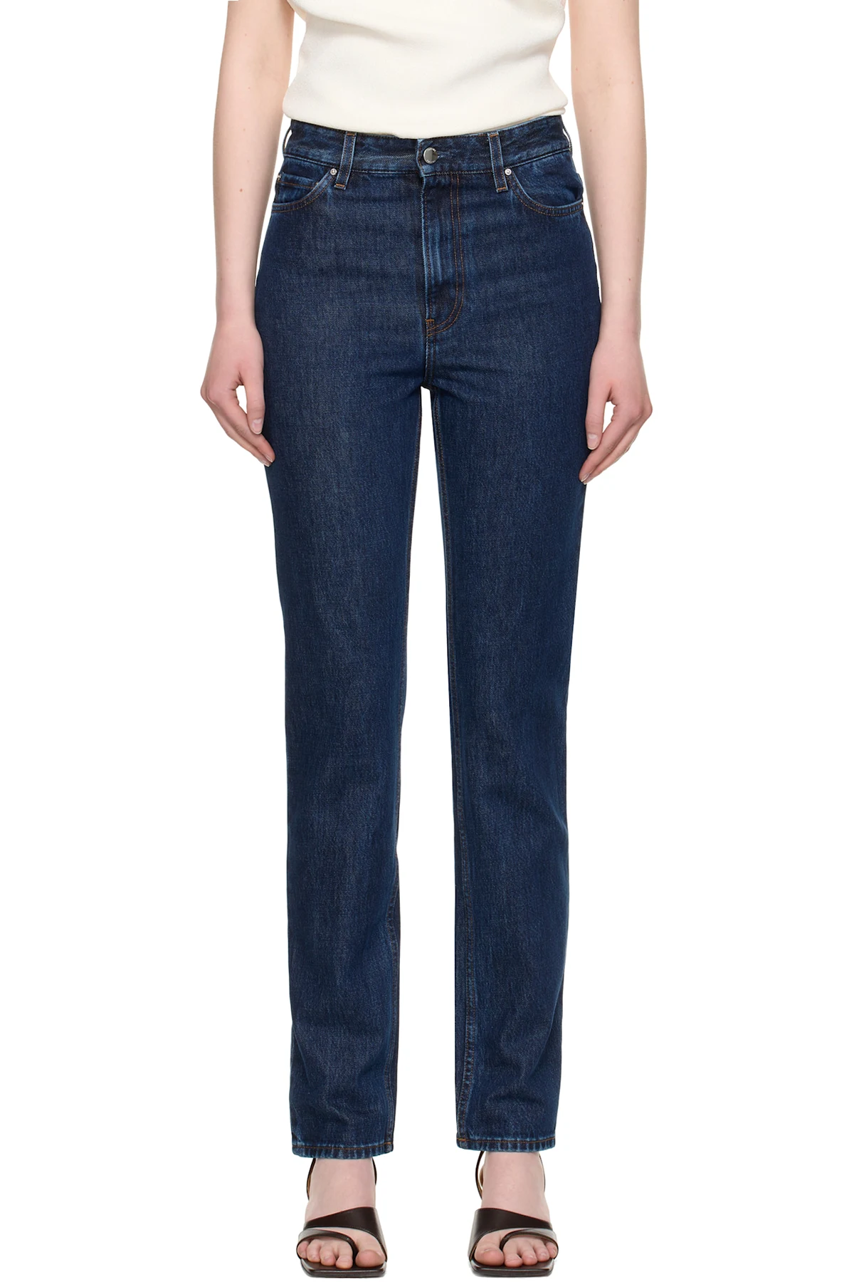 Indigo High Slim Jeans