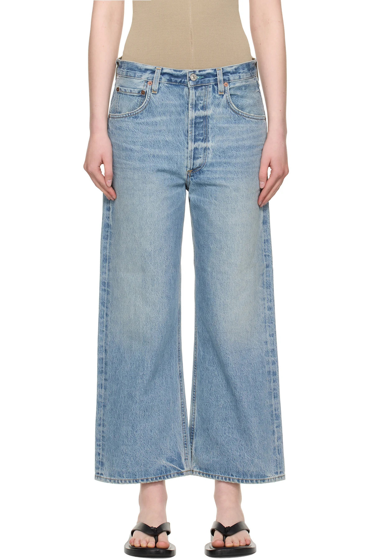 Blue Gaucho Vintage Wide Leg Jeans
