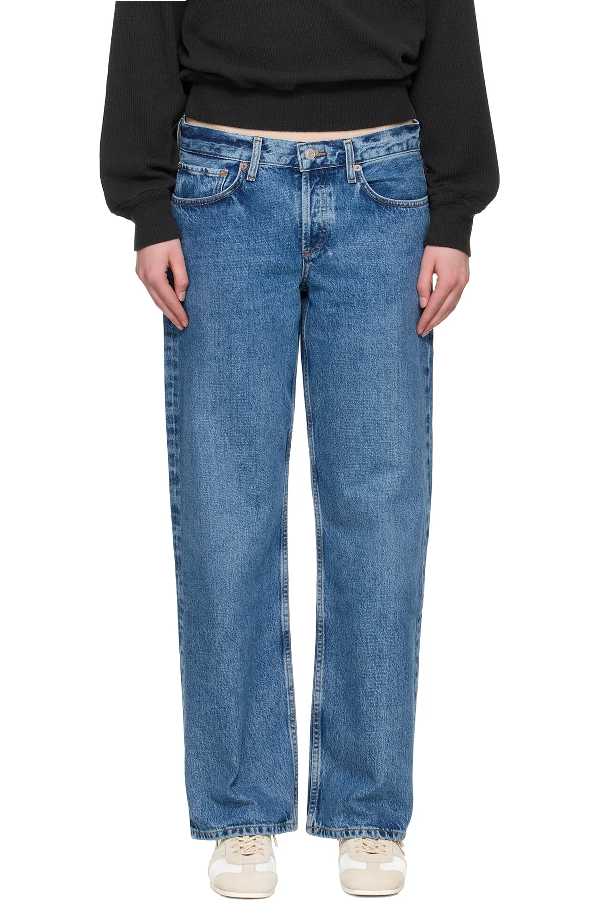 Blue Low Rise Loose Jeans