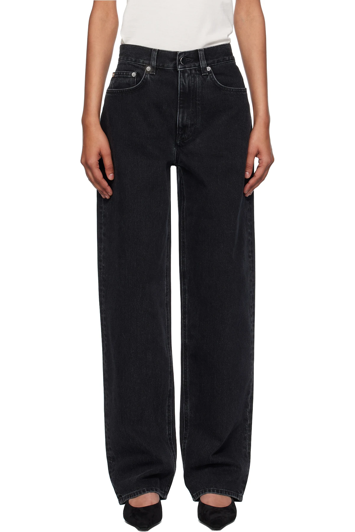 Black Samur LDS Straight Leg Jeans