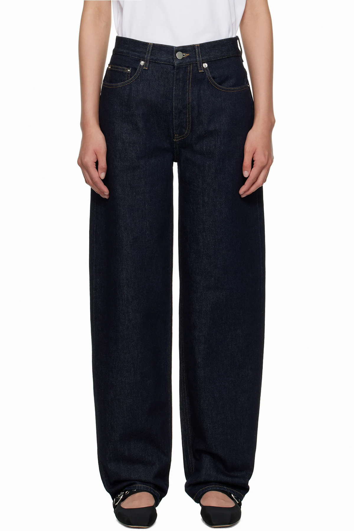 Navy Samur Straight-Leg Jeans