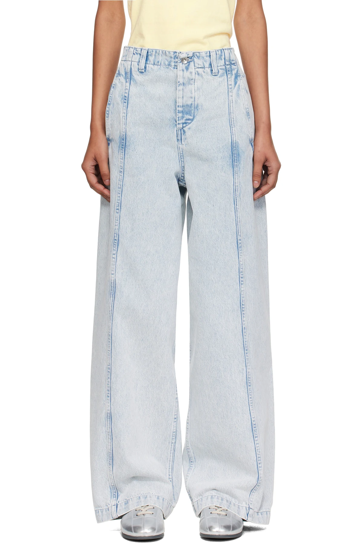 Blue Displaced Seam Jeans
