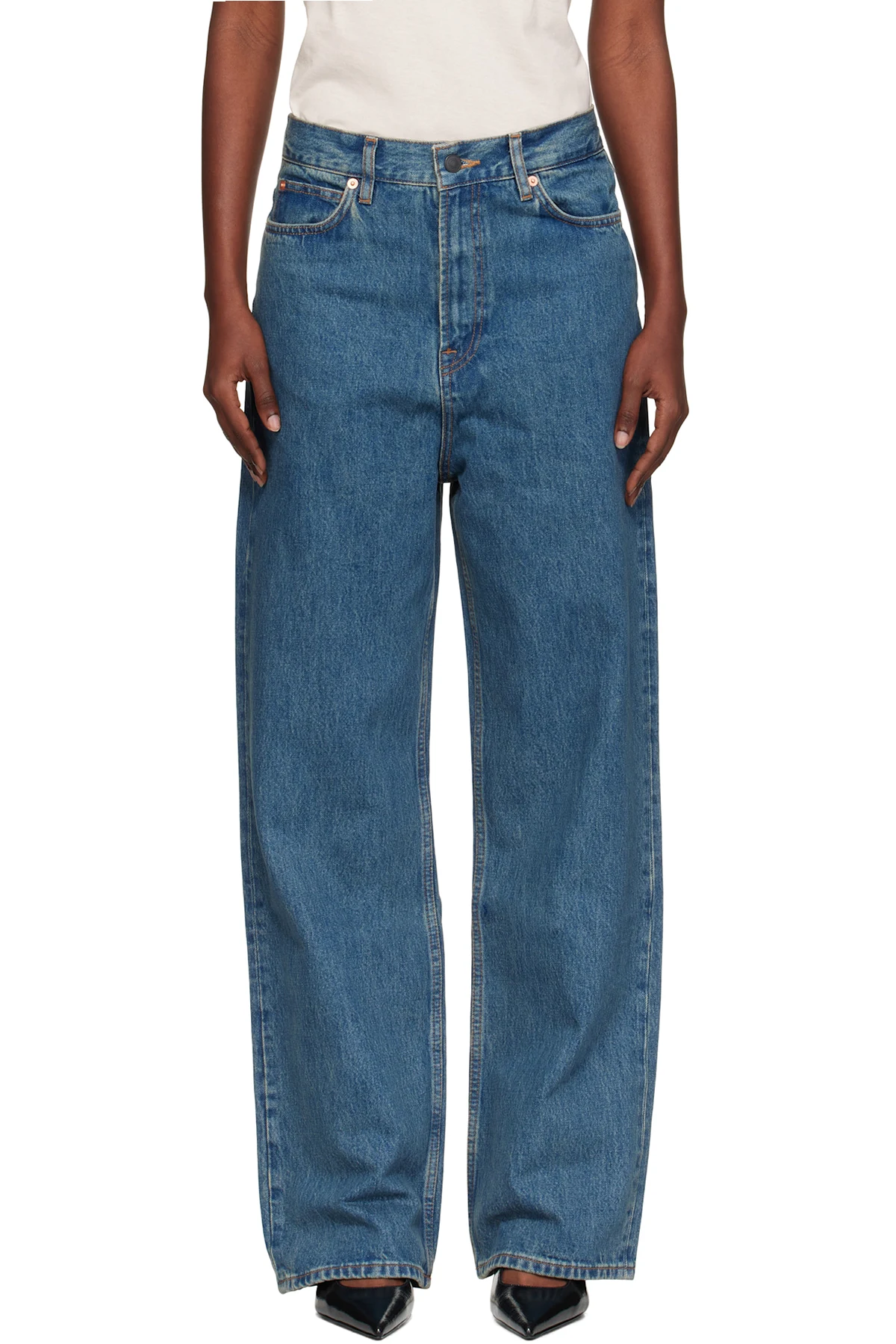 Blue Low-Rise Jeans