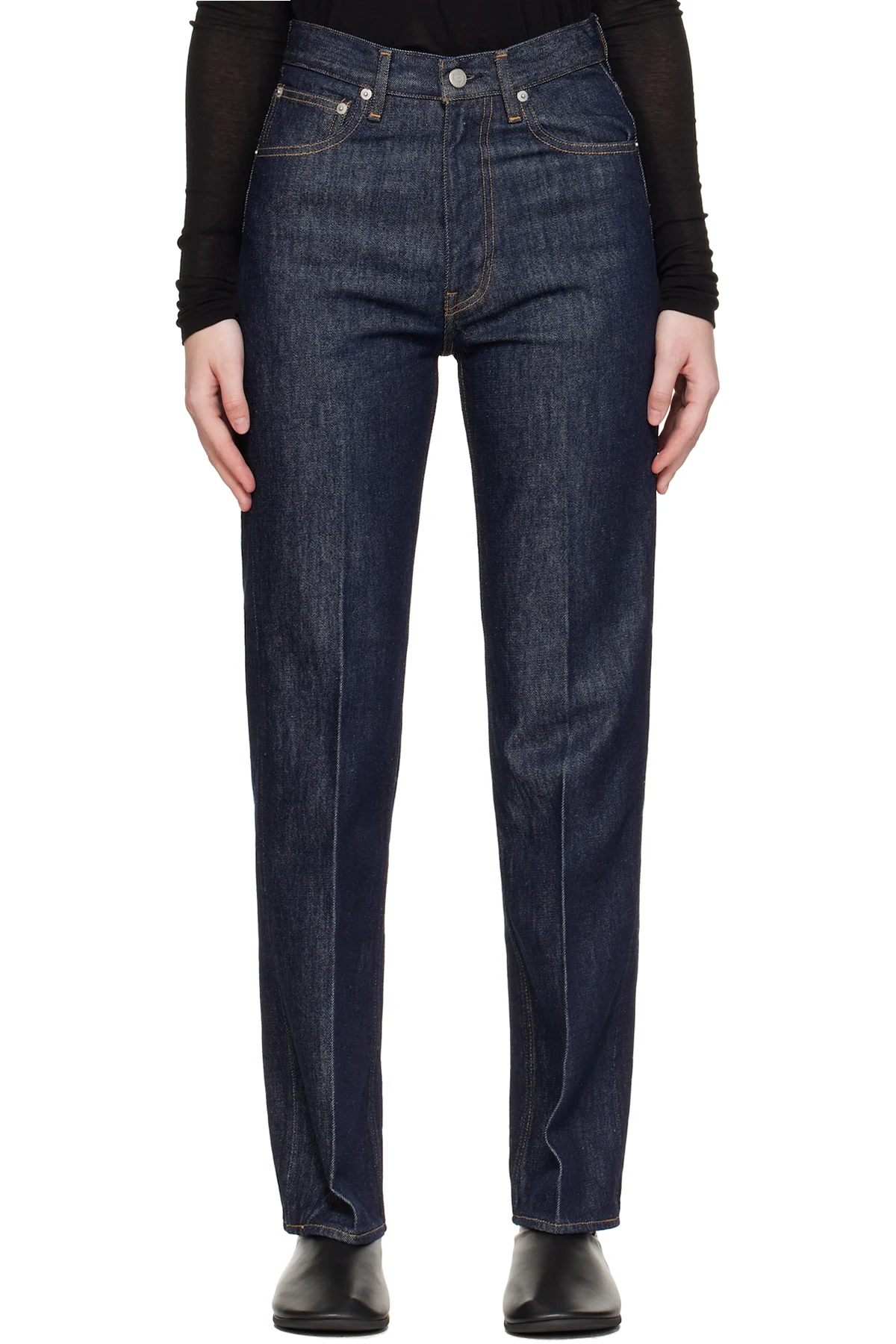 Indigo Hard Twist Denim 5P Jeans