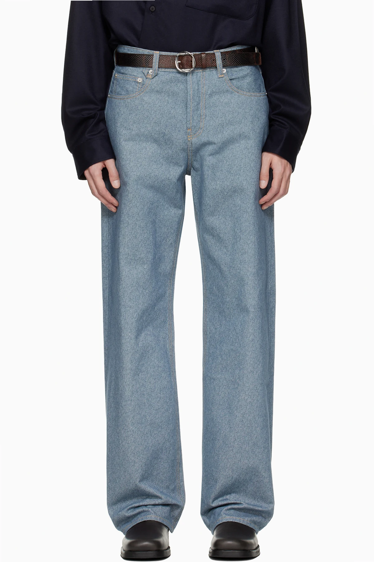 Blue 'The straight de-Nîmes' Jeans
