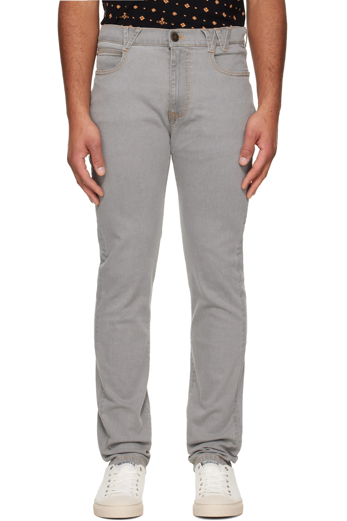 Gray Classic Tapered Jeans