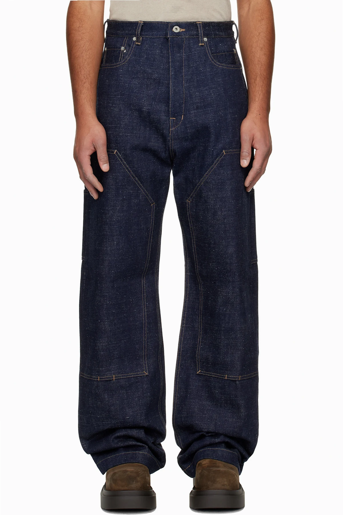 Indigo Concordians Strobe Double Knee Jeans