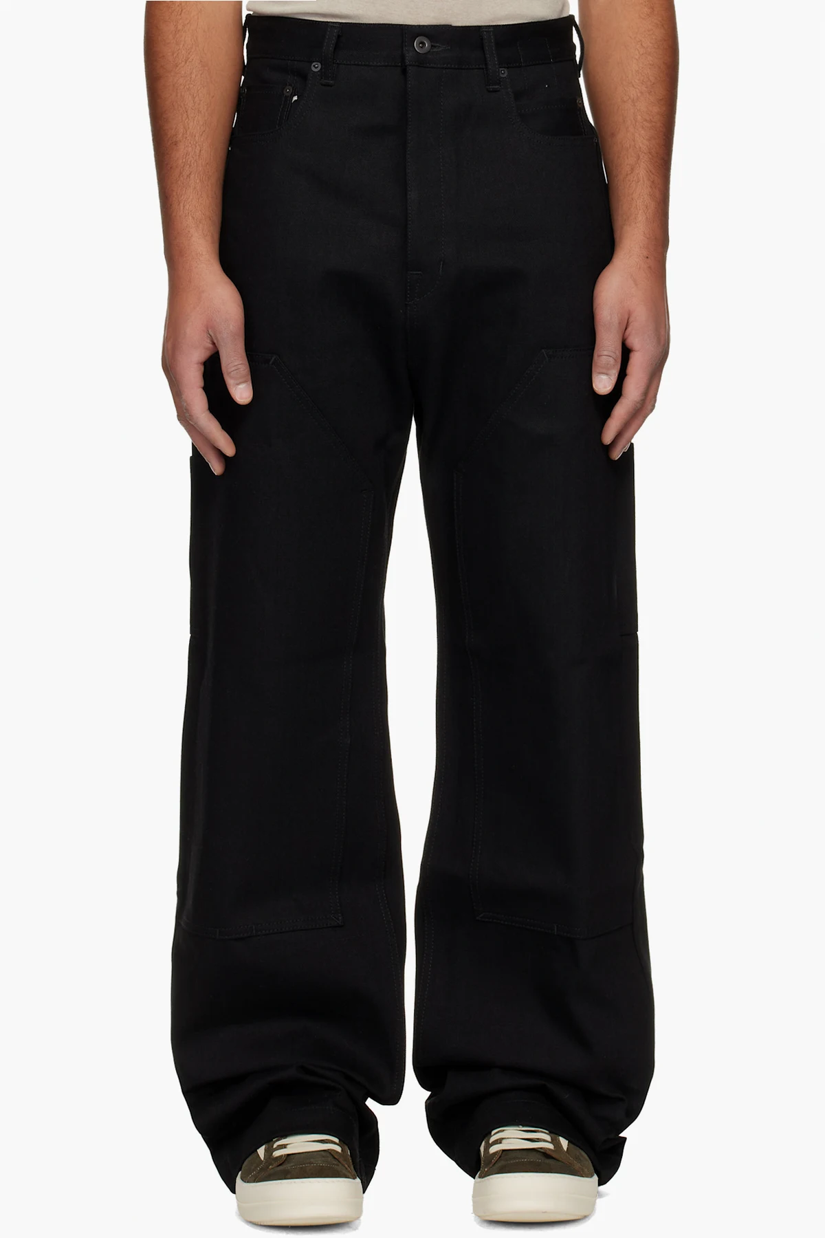 Black Concordians Strobe Double Knee Jeans