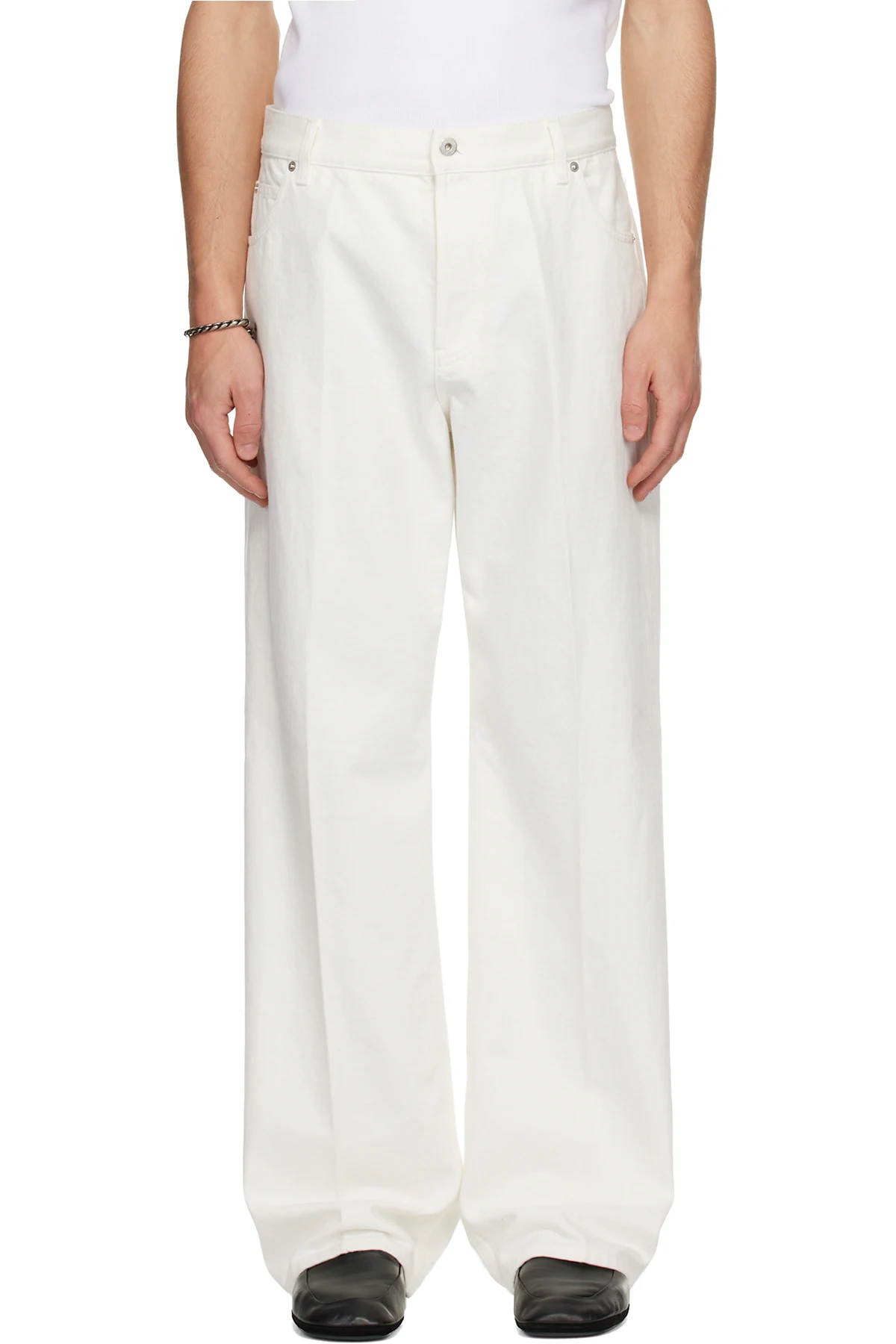 White Five Pocket Jeans