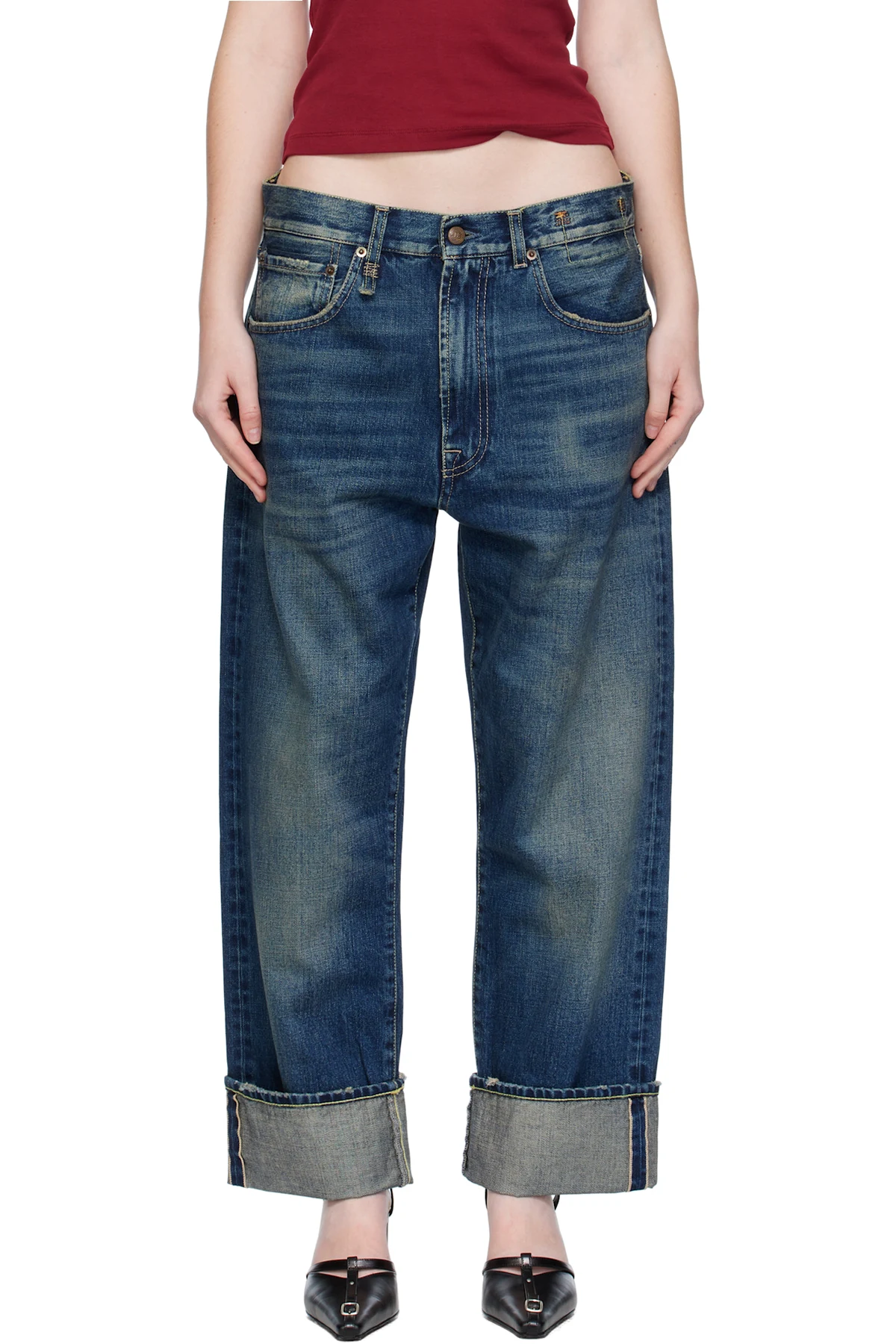 Blue Cuffed X-BF Jeans