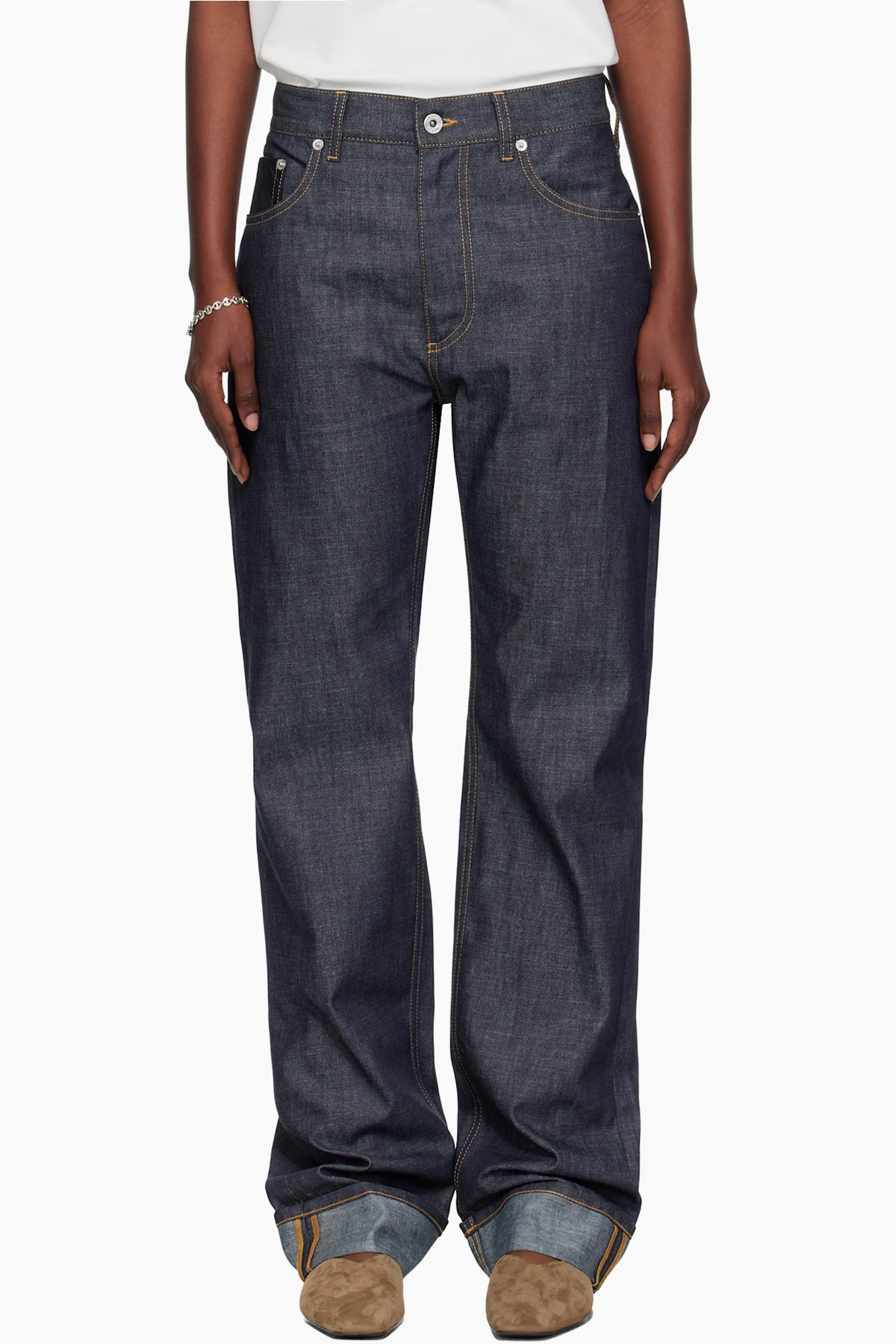 Navy Straight Jeans