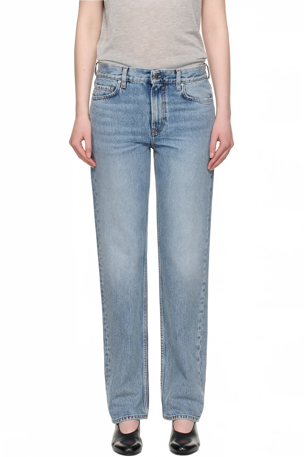 Blue Low Straight Jeans