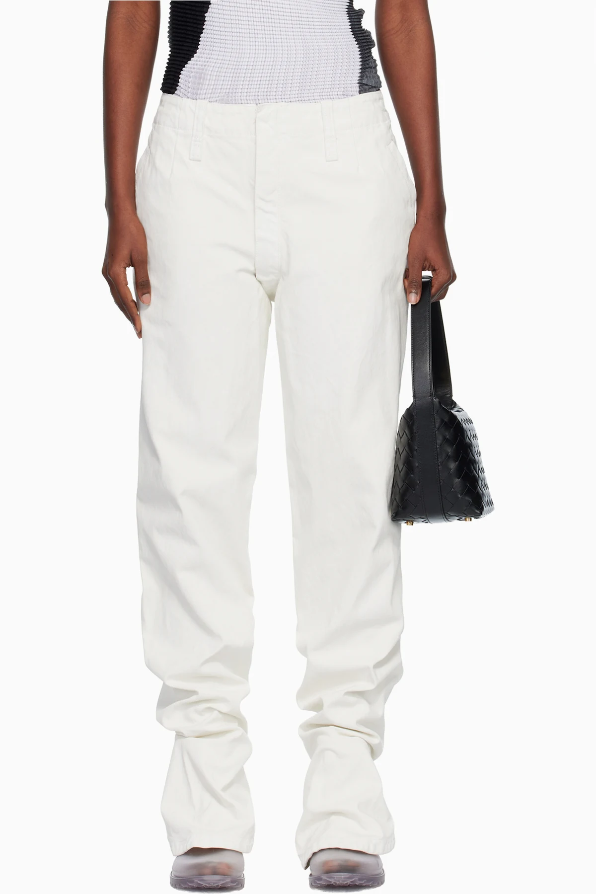 White Sculptural Jeans