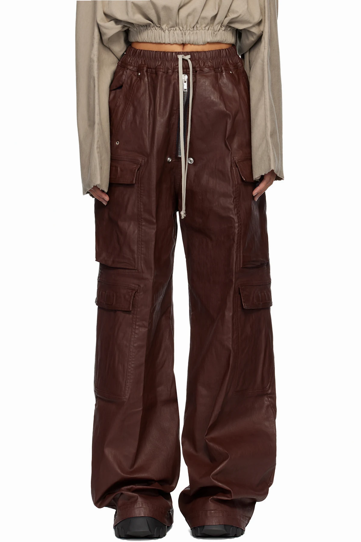 Burgundy Concordians Double Jumbo Belas Denim Cargo Pants