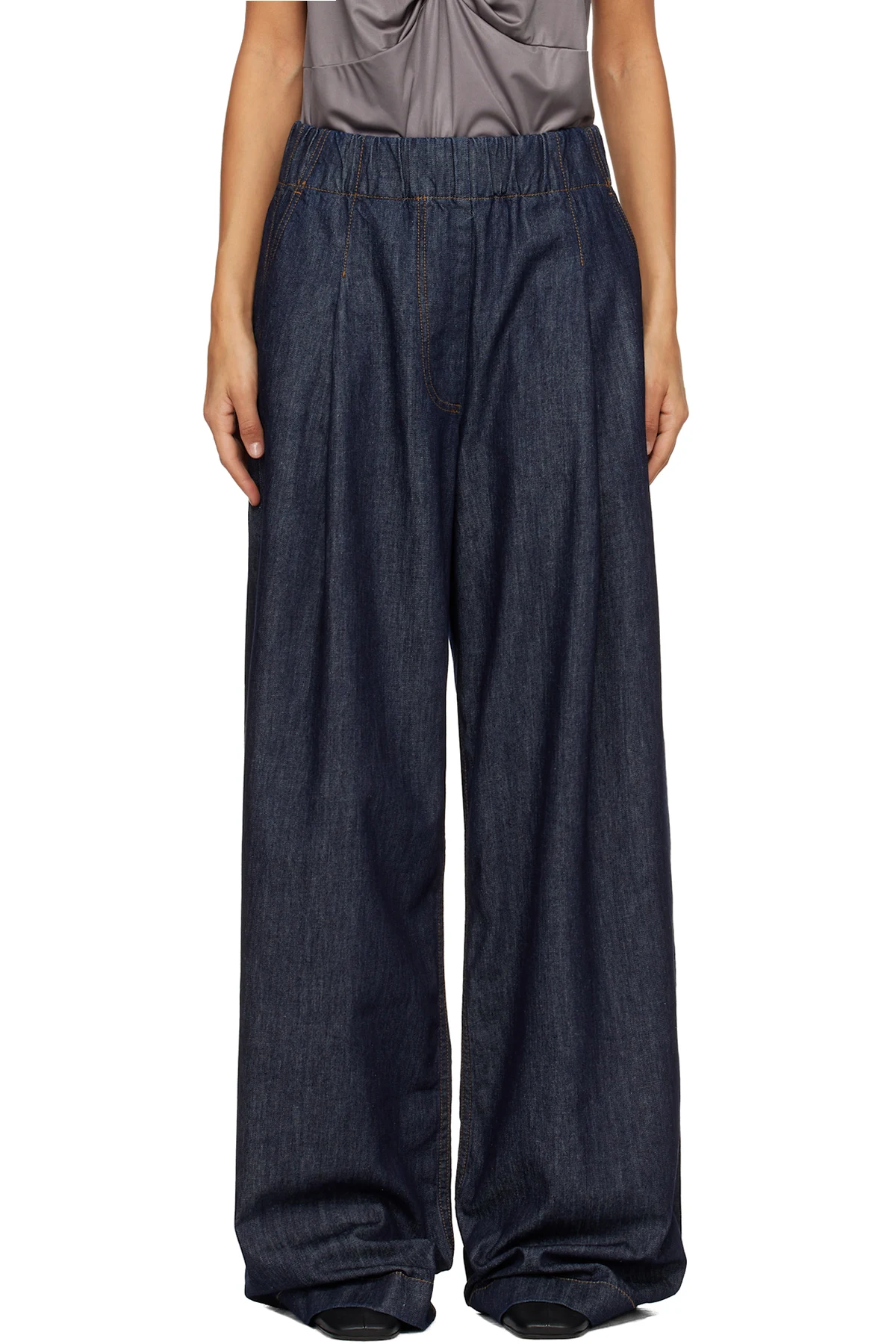 Blue Wide Leg Jeans