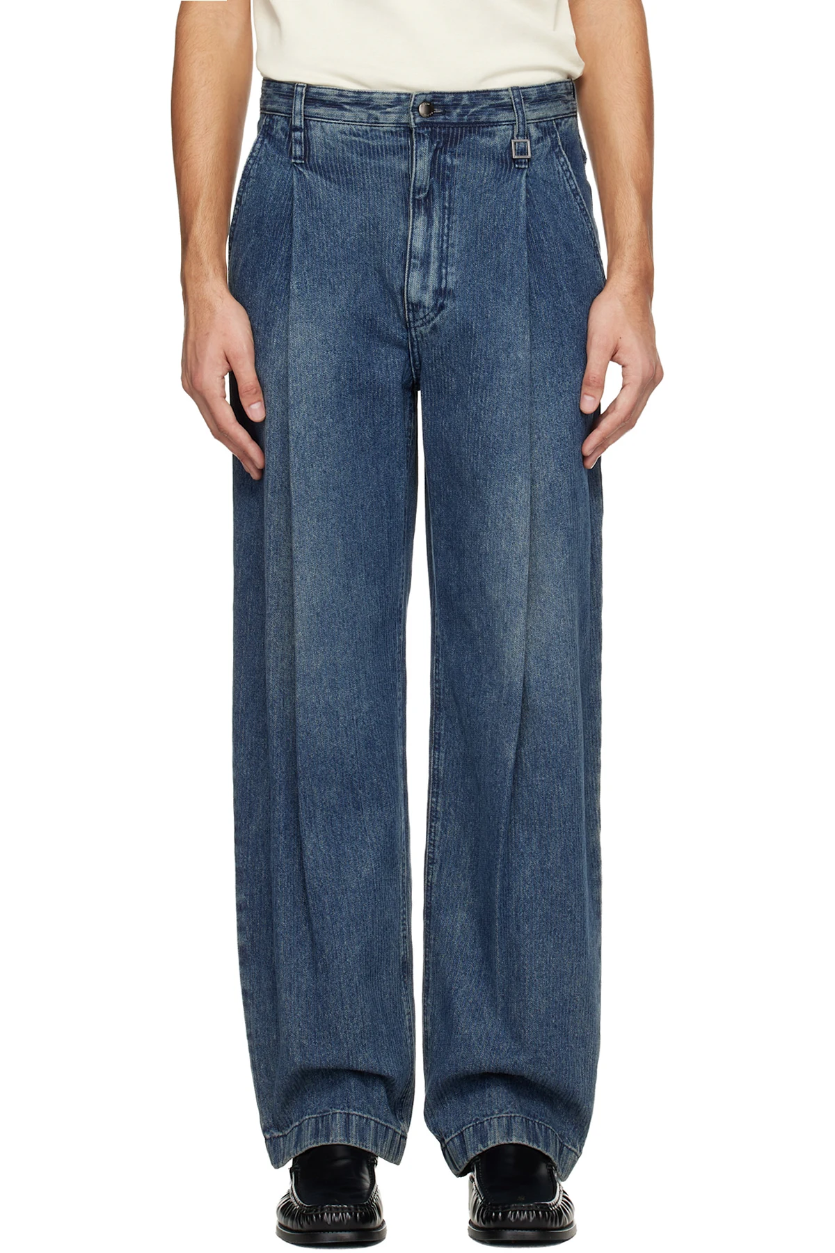 Blue Corduroy Denim Jeans