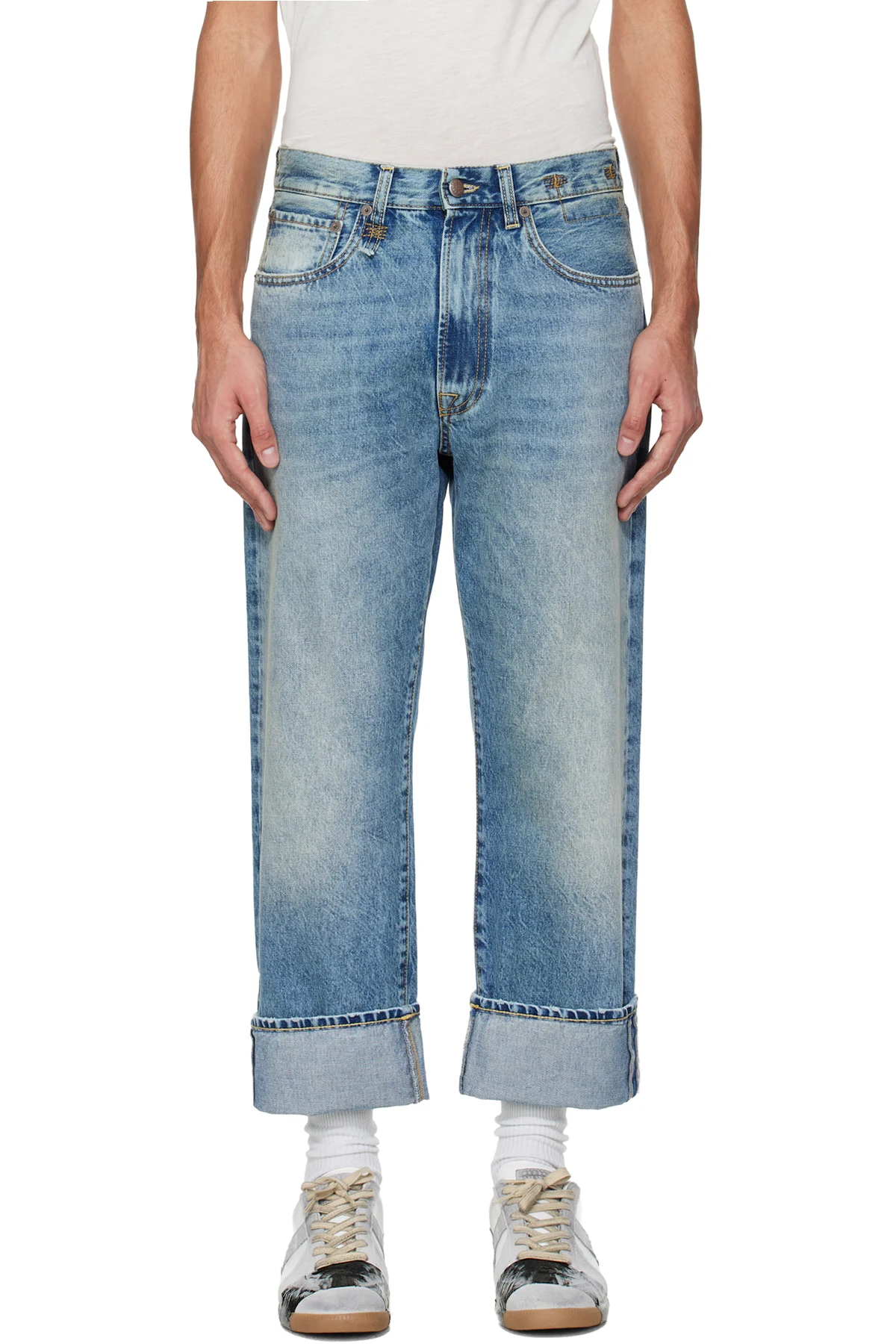 Blue Cuffed X-Boyfriend Jeans