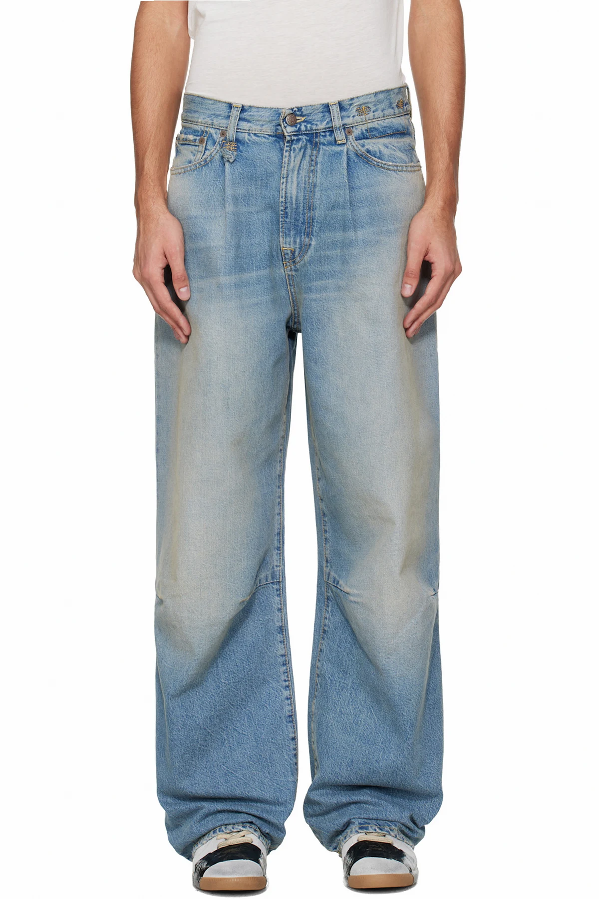 Blue Wayne Articulated Knee Jeans