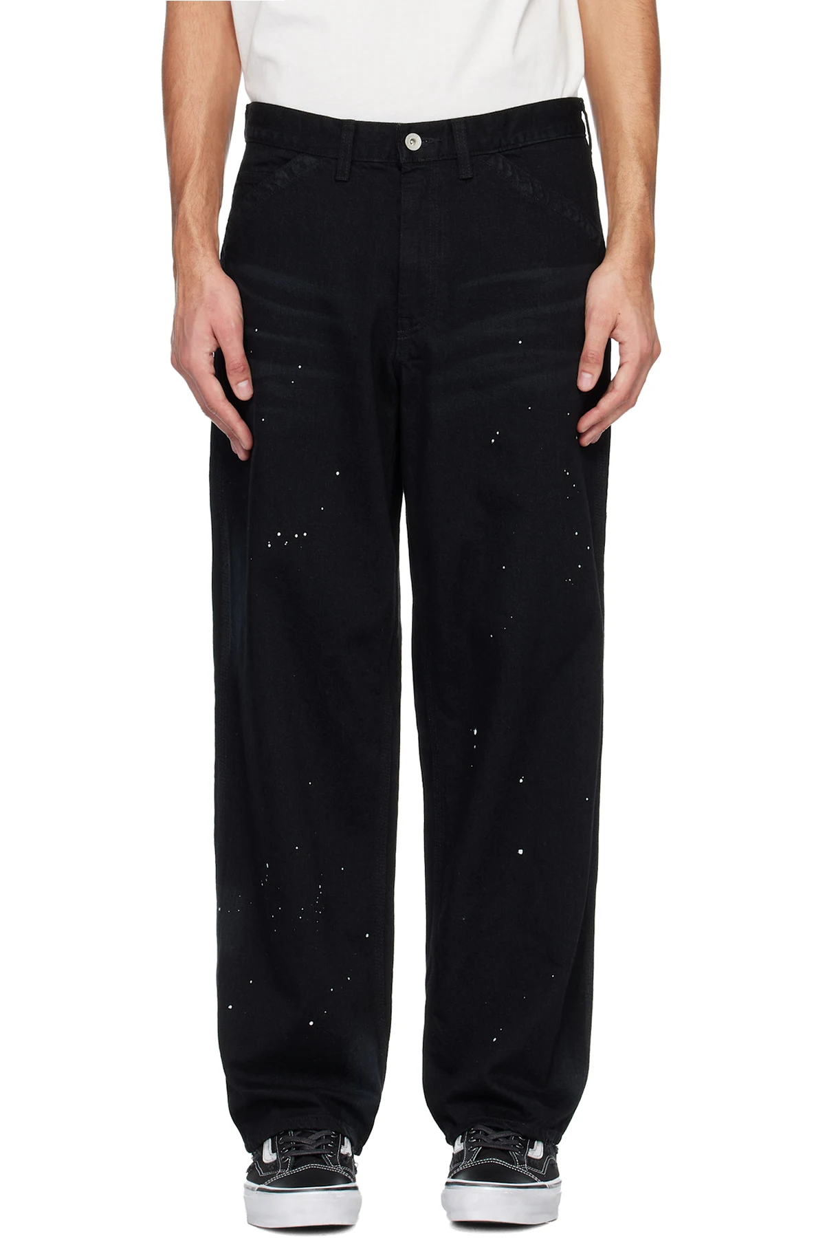 Black Washed Utility Jeans