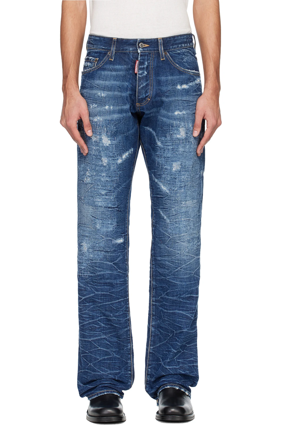 Navy Dark Scratch Wash 'The American' Jeans