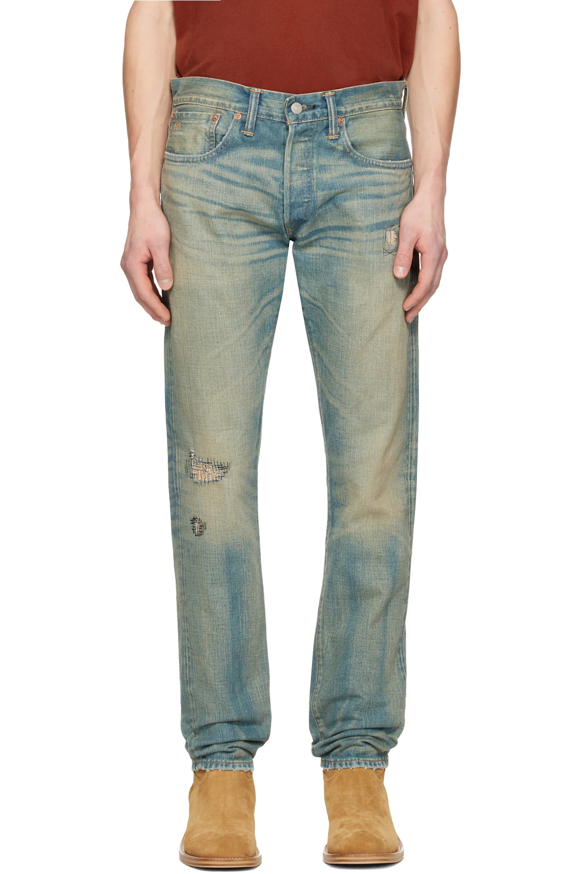 Blue Slim Fit Ridgway Selvedge Jeans