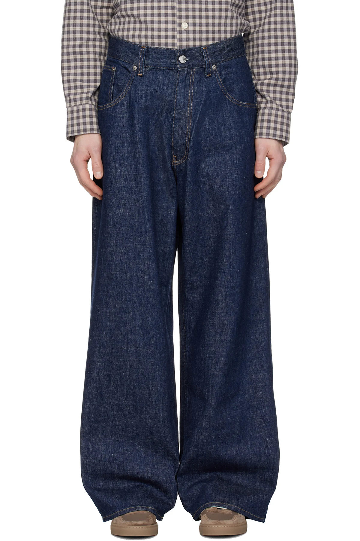 Navy Super Wide Jeans