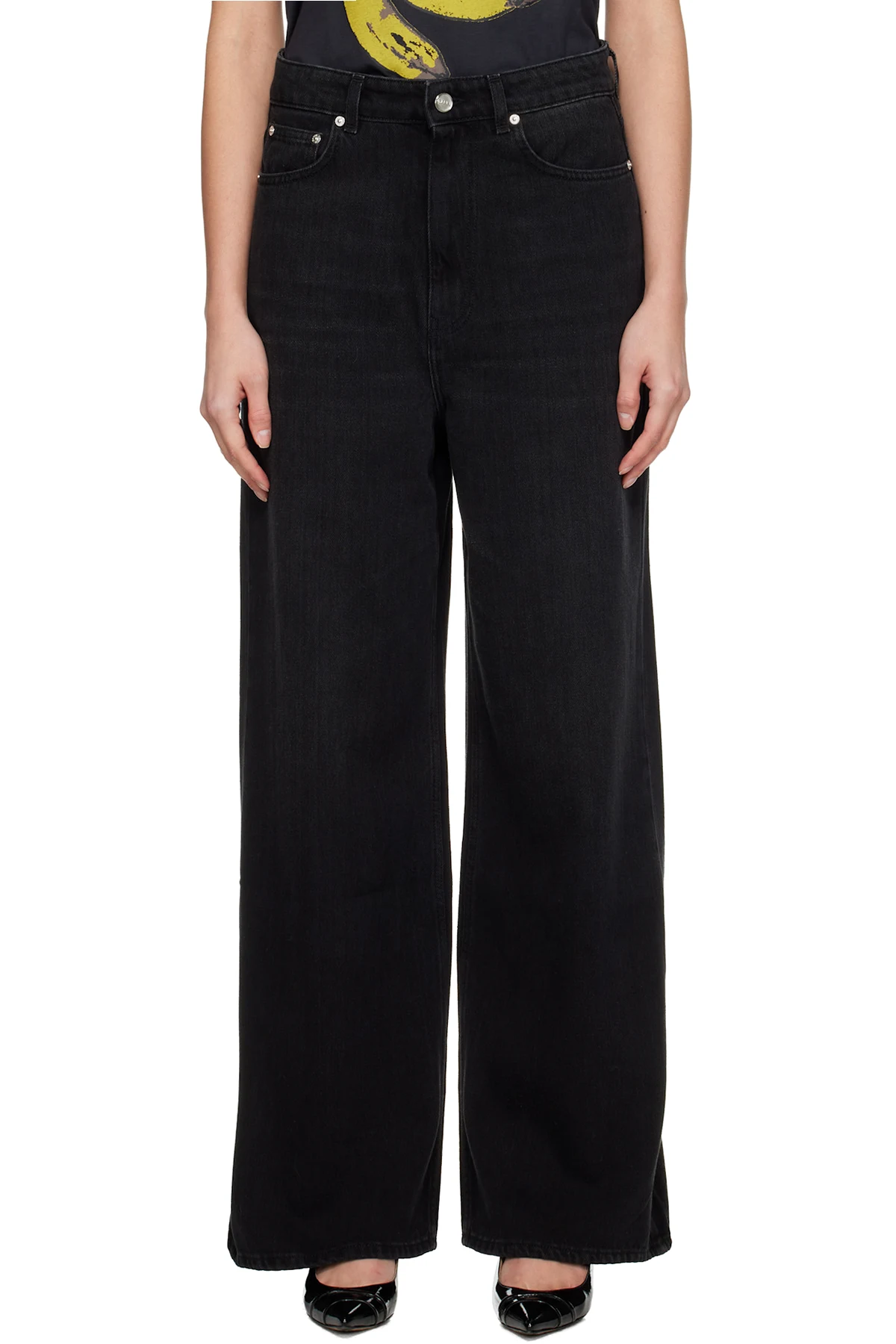 Black Washed Baggy Jeans