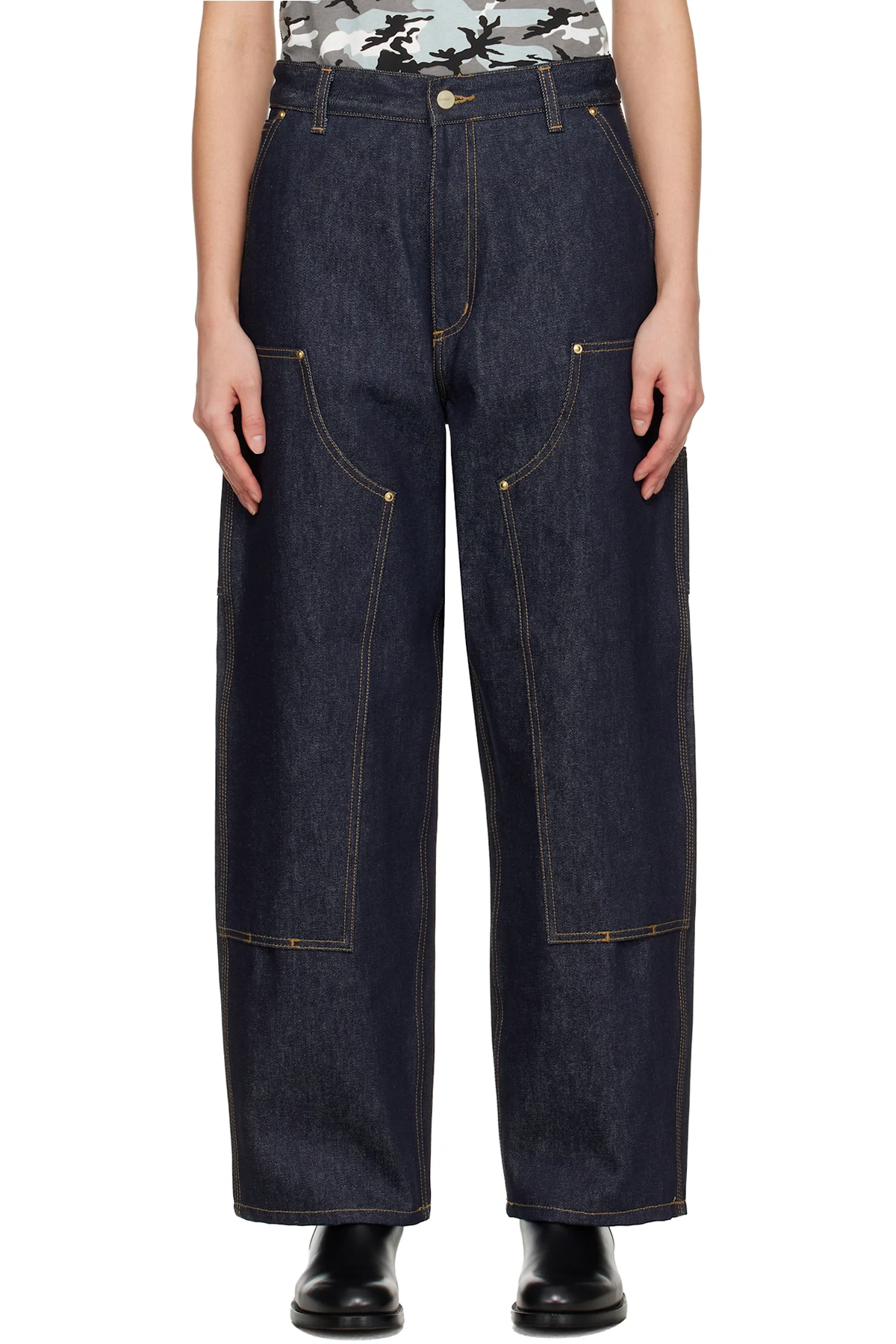 Blue Denim Brandon Double Knee Jeans