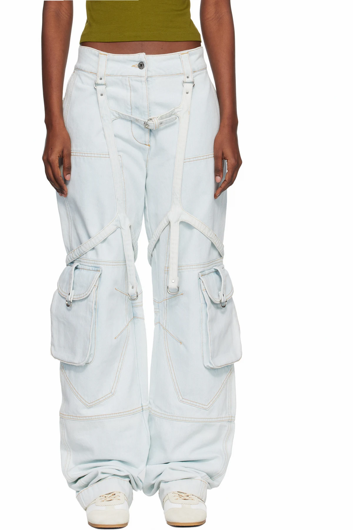 Blue Cargo Denim Jeans