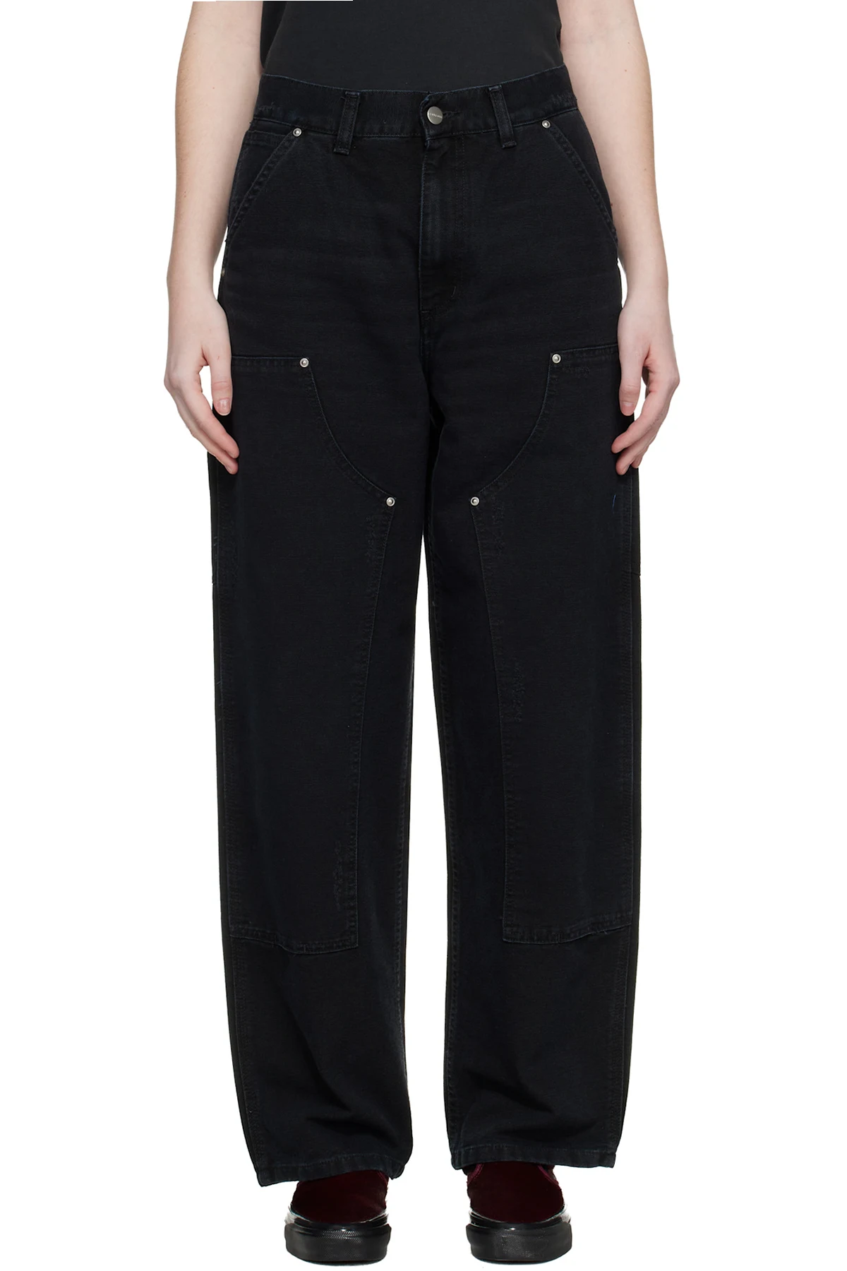 Black Brandon Double Knee Trousers