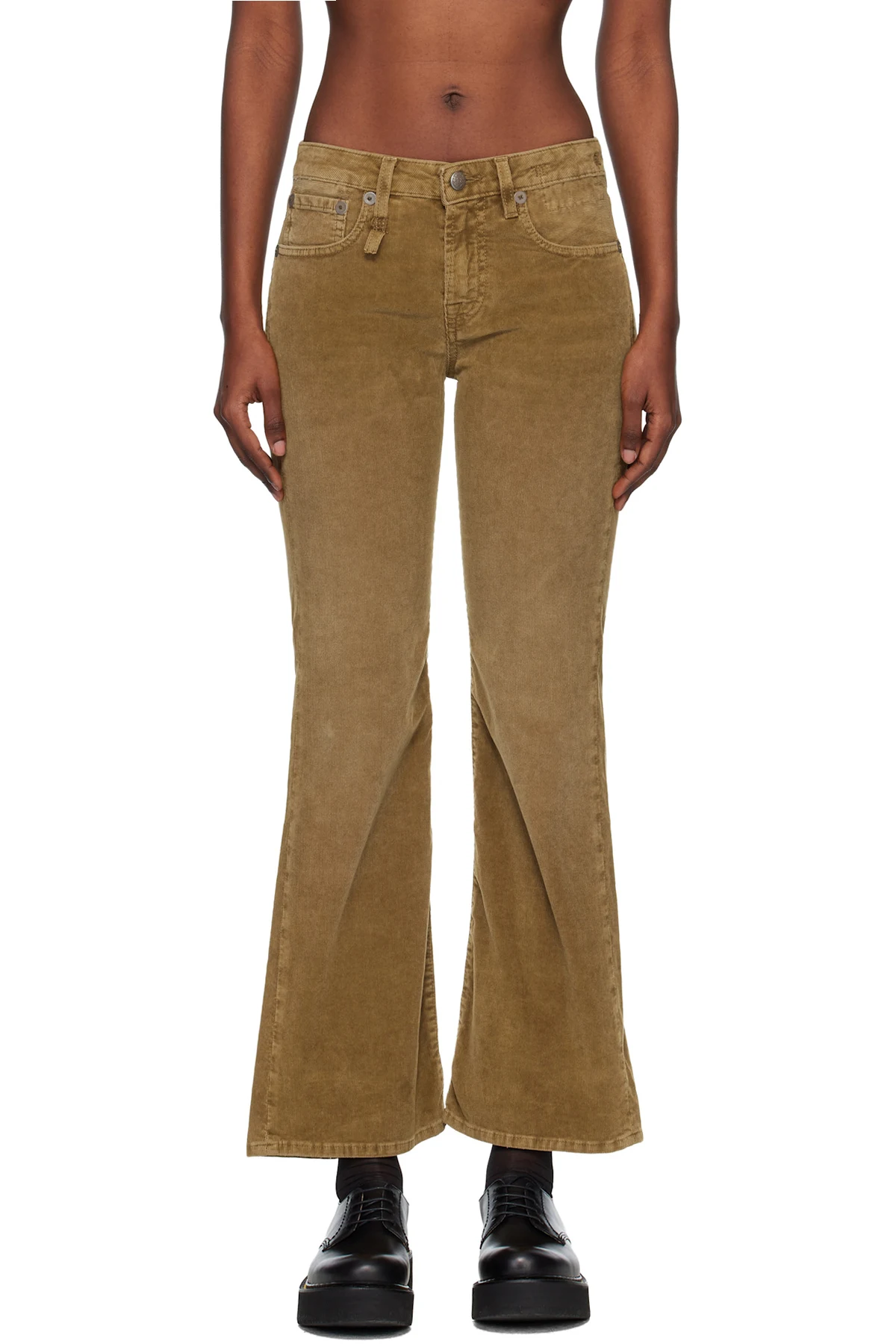 Khaki Joan Kick Flare Jeans