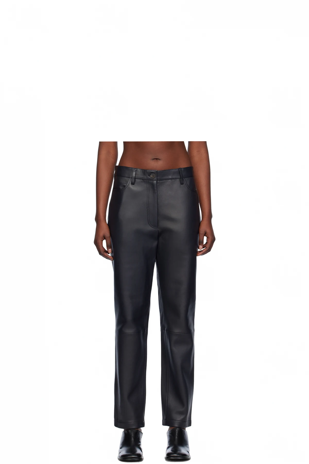 Black Opie Leather Pants