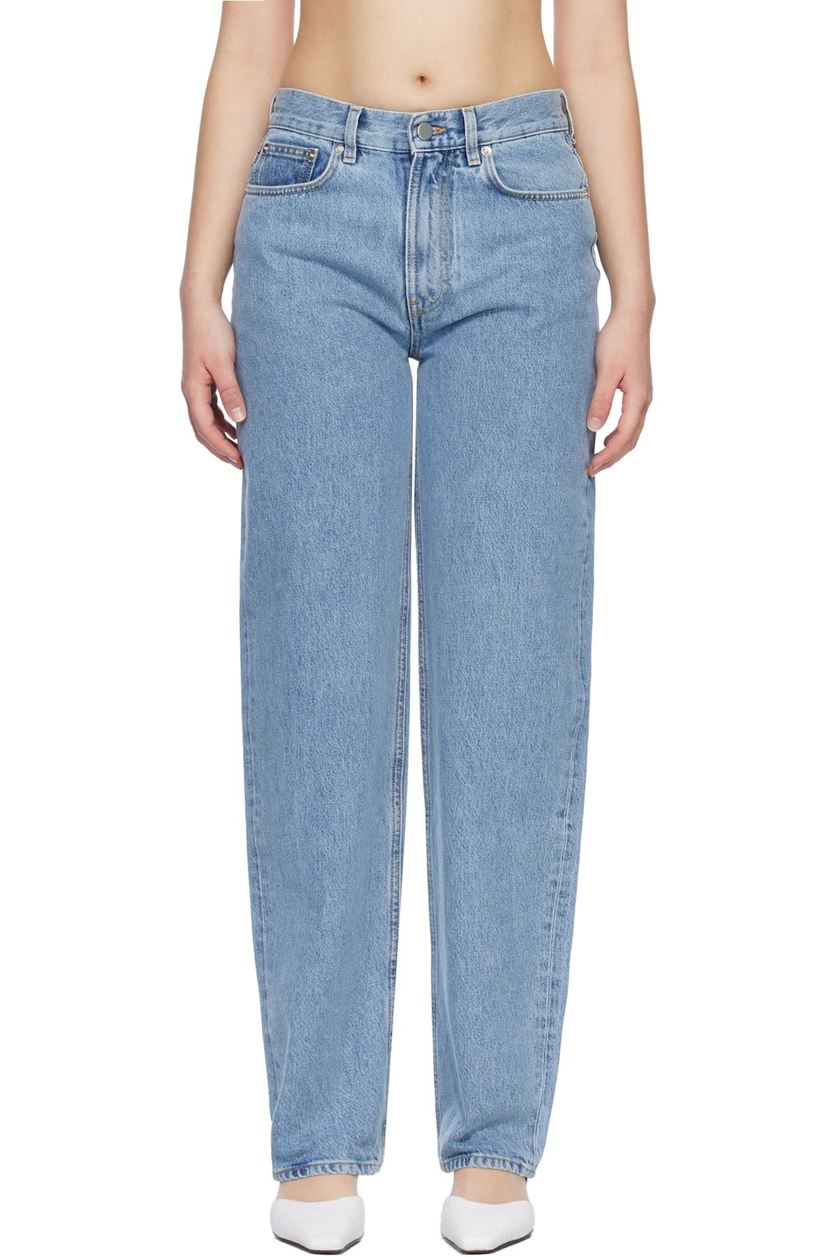 Blue SAMUR LDS Organic Denim Boyfriend Jeans