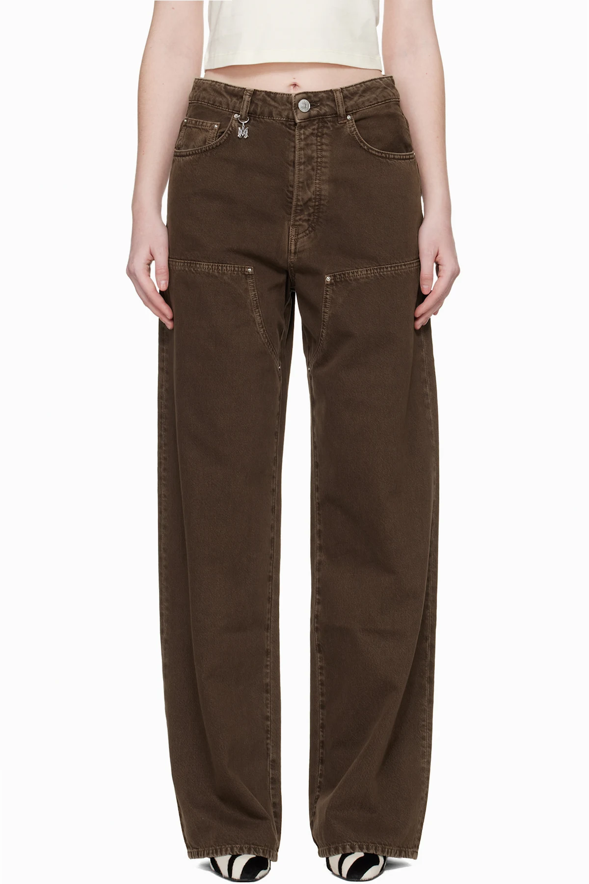 Brown Faded Carpenter Jeans