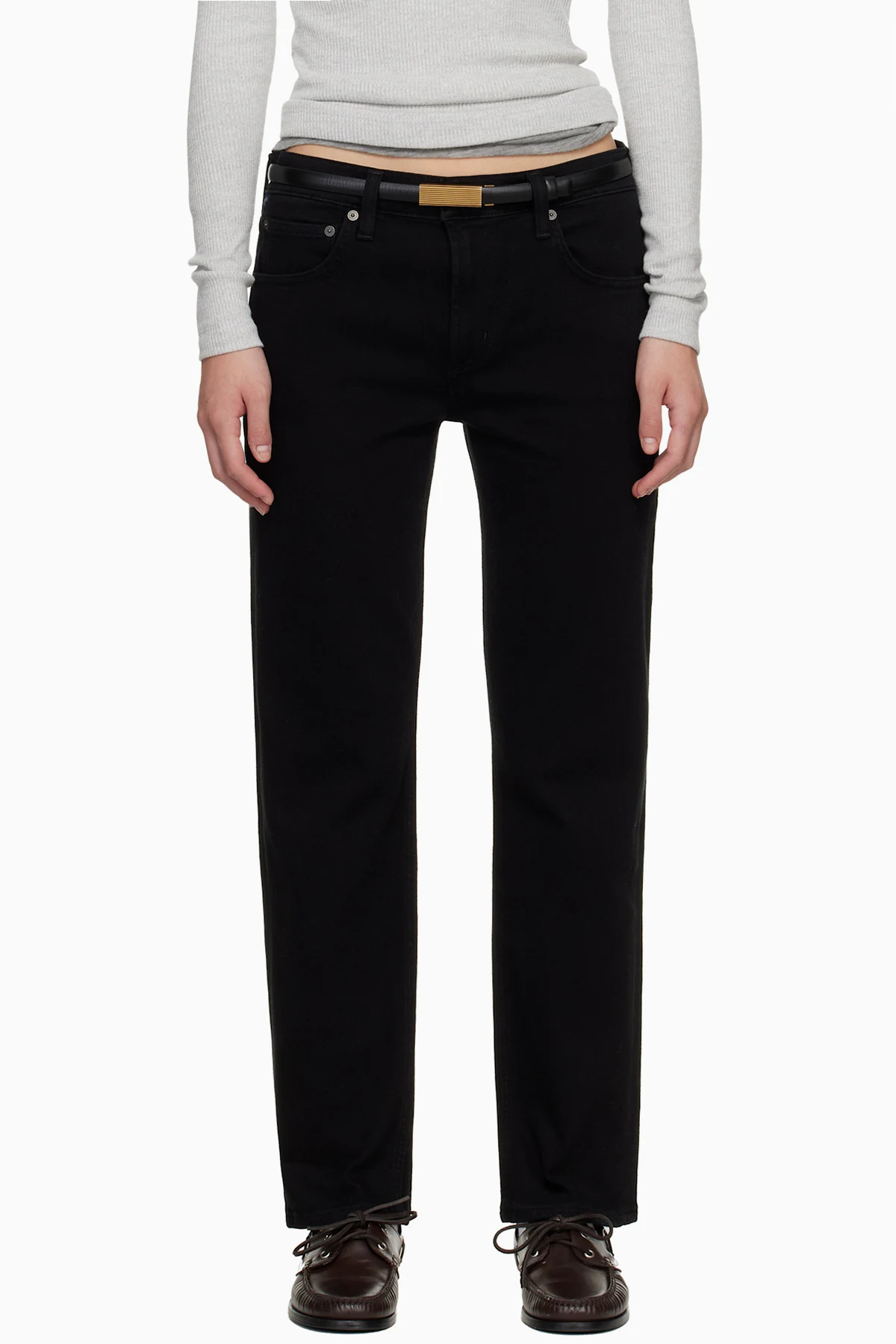 Black Anissa Straight Leg Jeans