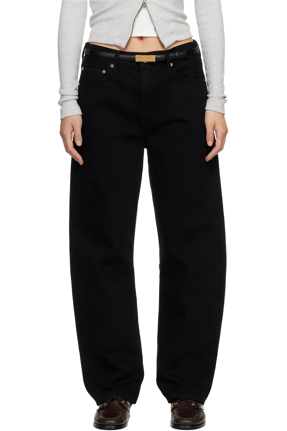 Black Miro Long Relaxed Jeans