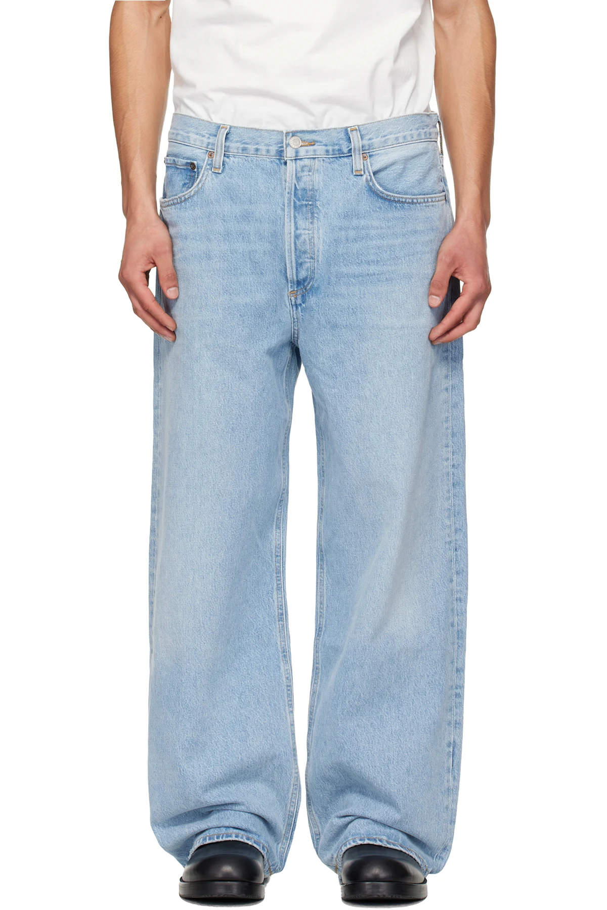 Blue Low Slung Baggy Jeans