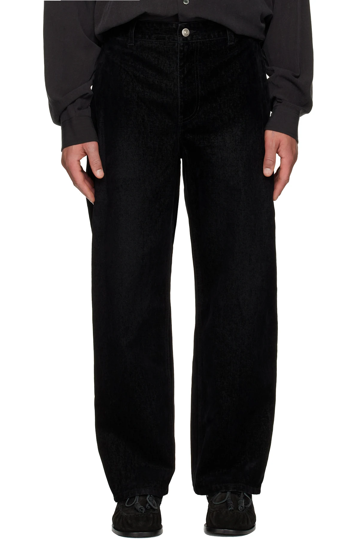 Black Velvet Denim Jeans