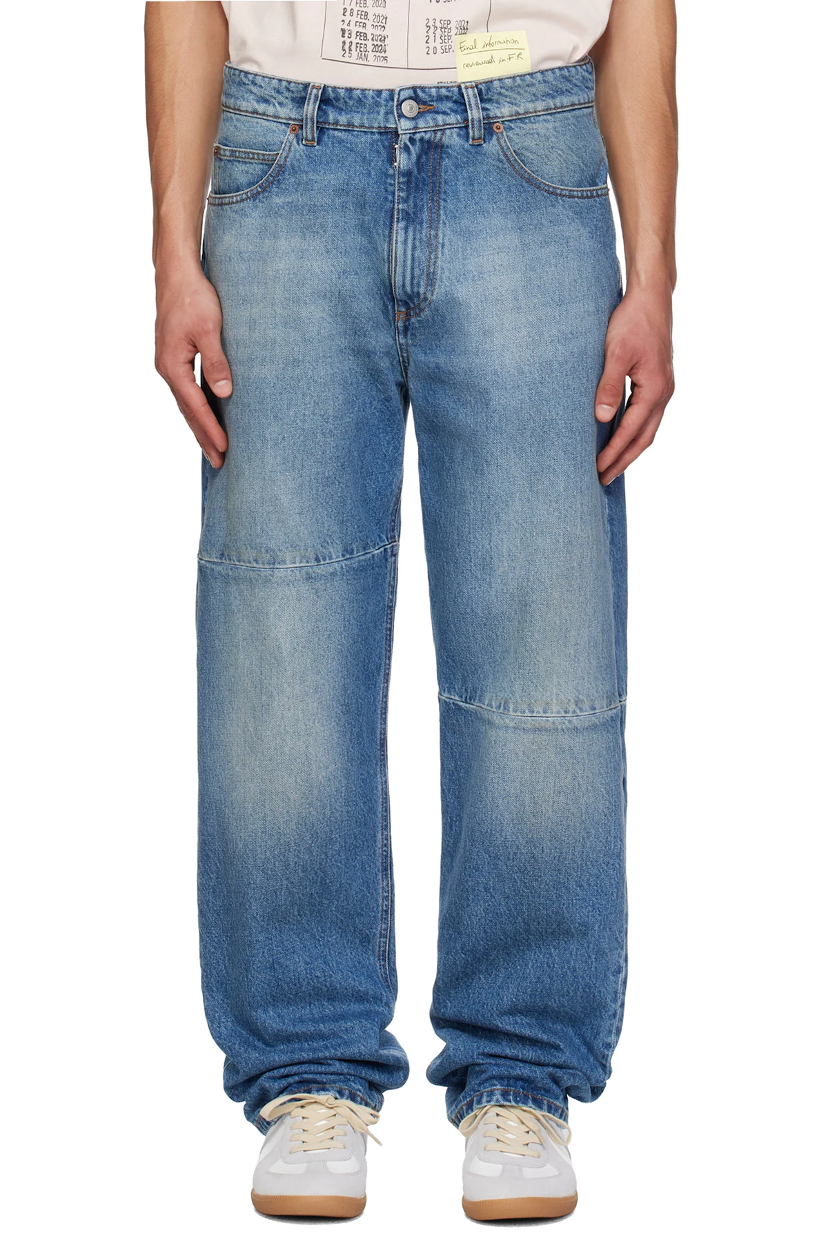 Blue Straight-Leg Jeans