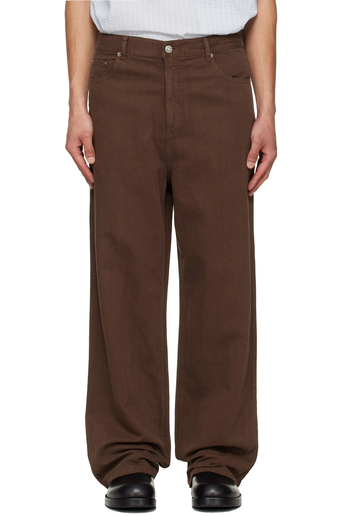 Brown Straight Jeans