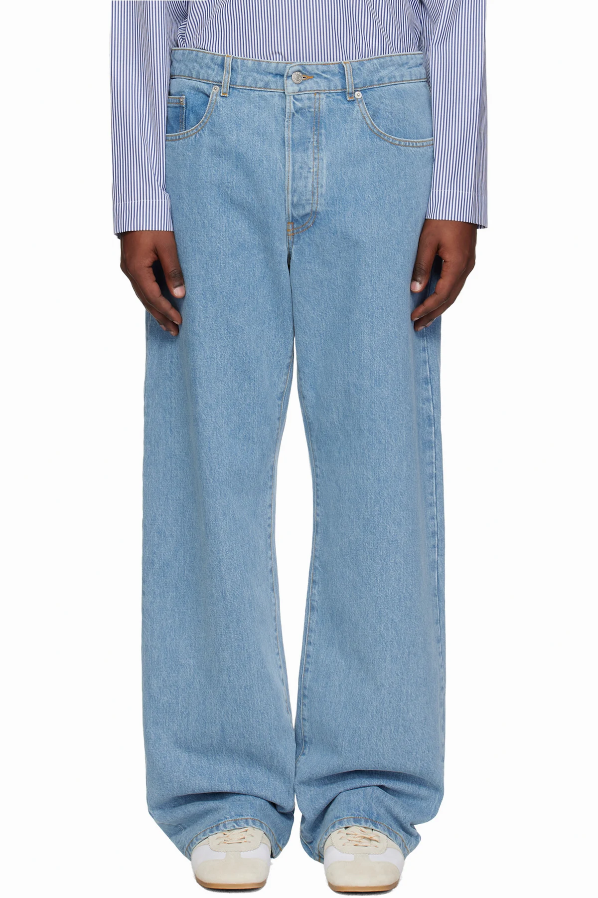 Blue Straight Leg Jeans