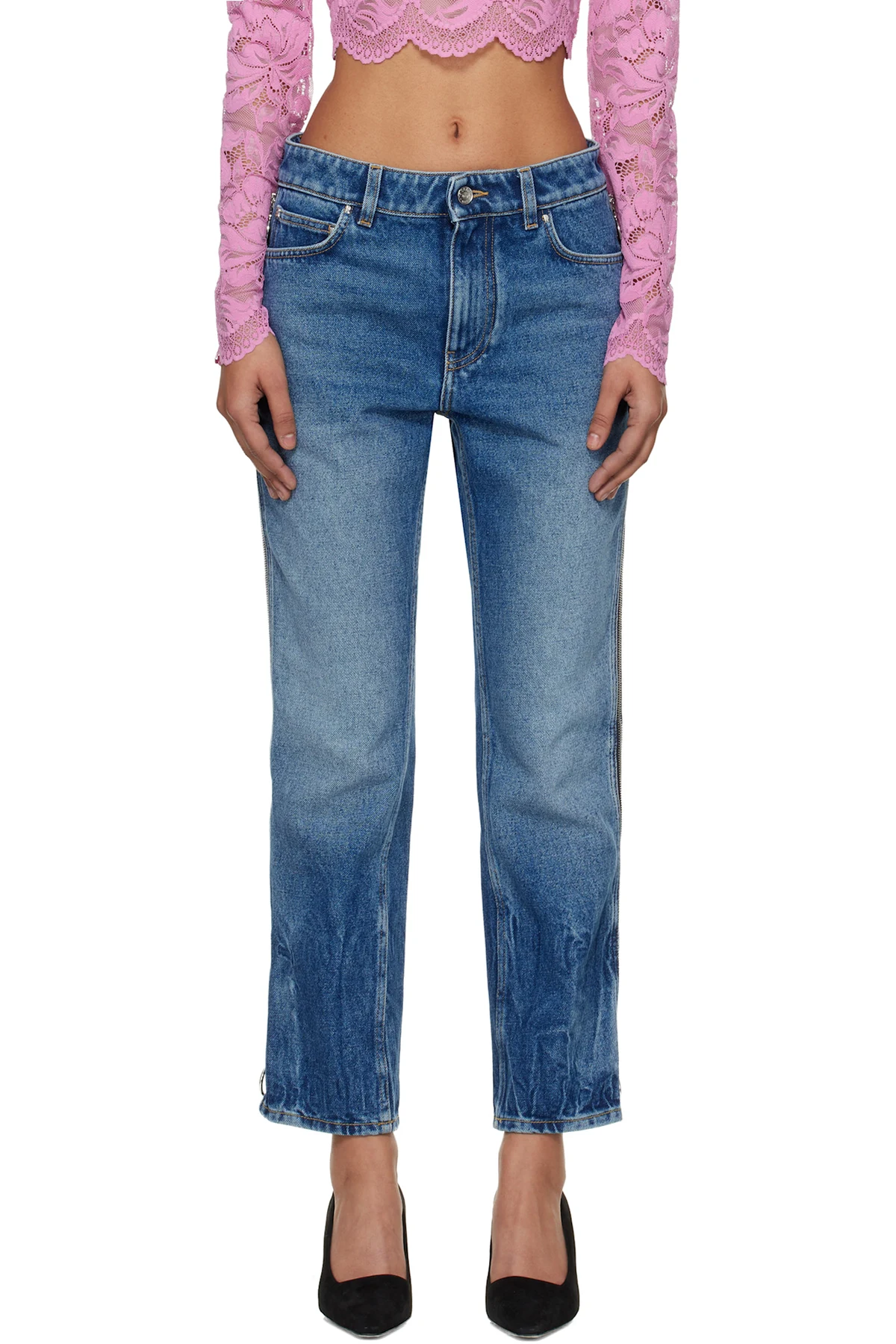 Blue Zip Jeans