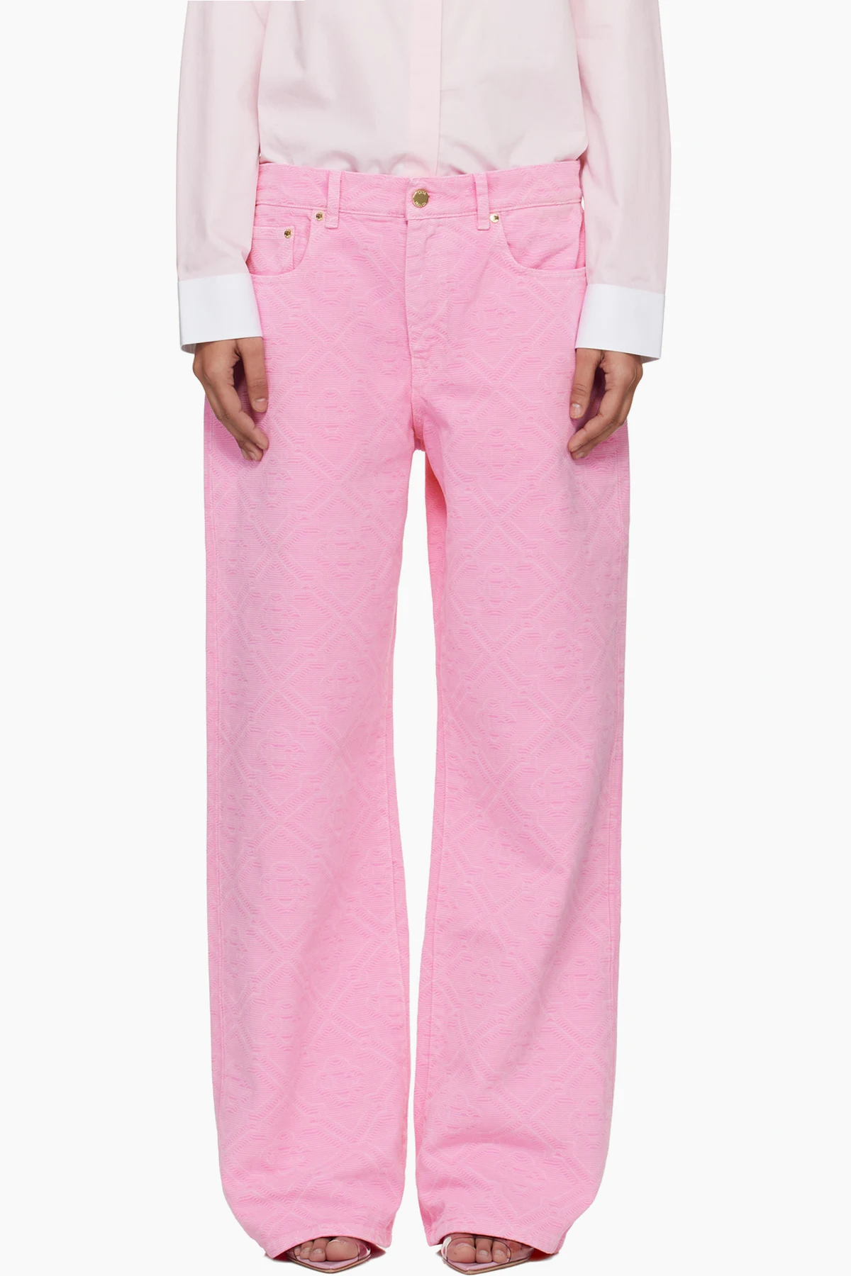 Pink Monogram Jeans